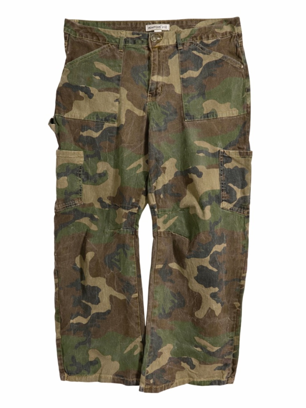 Madden Girl Camouflage Wide Leg Cargo Pants Size 13